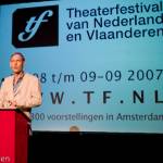 Artistiek leider TF Jeffrey Meulman bij opening TF