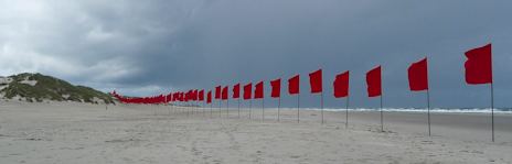 Line of red flags