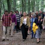 De wandeling door het bos naar de voorstelling Una historica flamenco